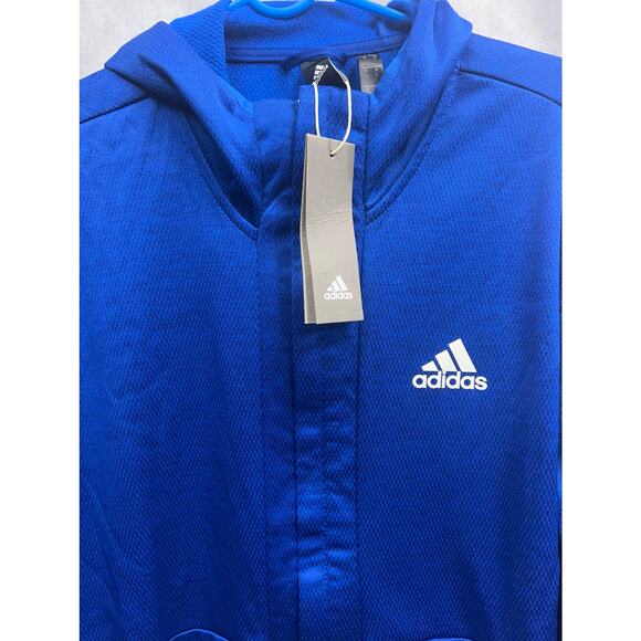 Adidas Mens Team Issue Badge of Sport Blue Rare Hoodie EI8389 Size L NWT… - Picture 8 of 11